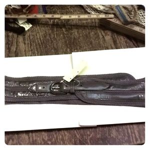 Vintage Rayon Belt Wide Gray New 1990’s